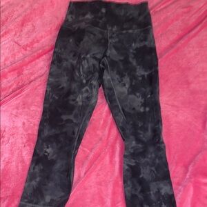 Kids Black Tie-Dye Leggings